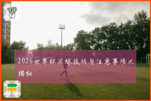 2026世界杯买球技巧与注意事项大揭秘